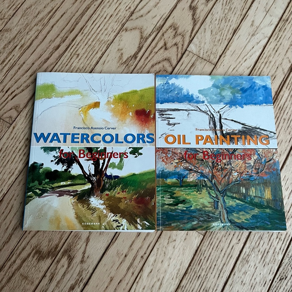 🌟2/$25🌟Set of 2 Watercolors and Oil Painting for Beginners Books